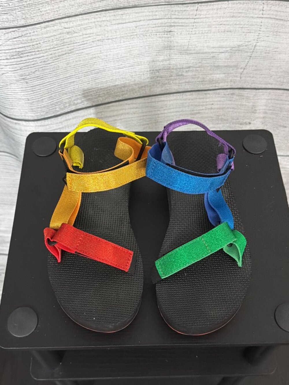 Teva Original Universal Pride Rainbow Sandals Size 8